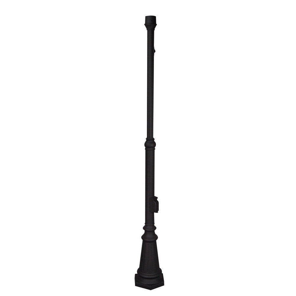 CRAFTMADE 80" Pad Mount Post w/Photocell & Outlet in Textured Black