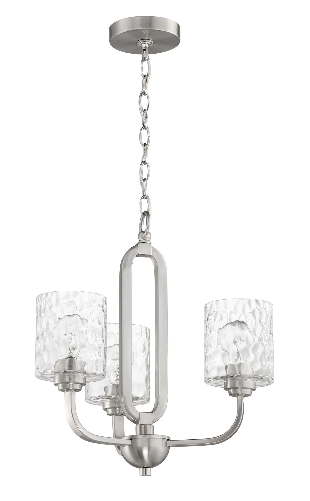 CRAFTMADE Collins 3 Light Chandelier in Brushed Polished Nickel