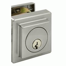 DELTANA Deltana Low Profile Square Deadbolt Lock Grade 3 Brushed Nickel Finish