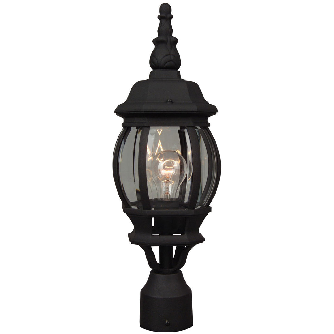 CRAFTMADE French Style 1 Light Outdoor Post Mount in Textured Black