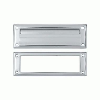 DELTANA 8 7/8 Inch Brass Mail & Letter Flap Slot (Polished Chrome Finish)