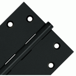 DELTANA 4 1/2 Inch X 4 1/2 Inch Solid Brass Square Hinge Interchangeable Finials (Paint Black Finish)