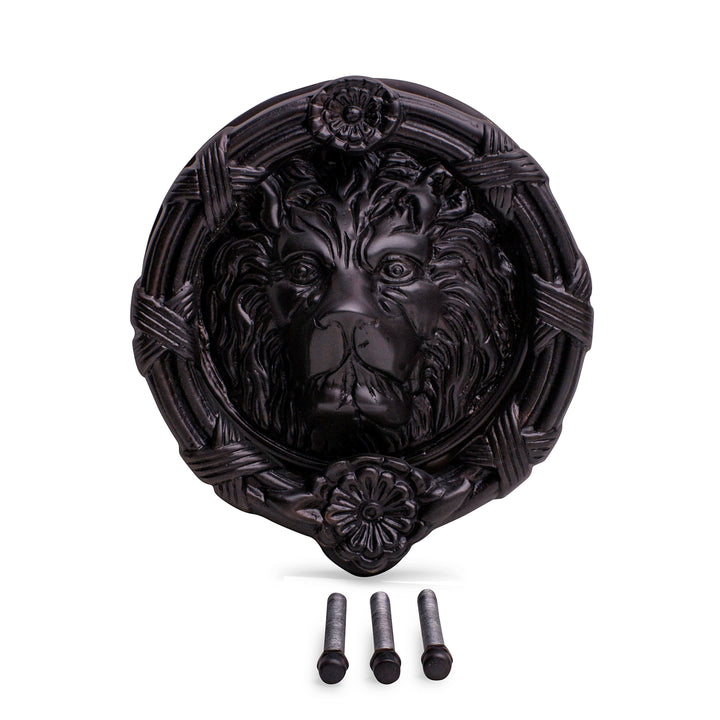 Ribbon & Reed 6 Inch Brass Lion Door Knocker (Several Finishes Available)