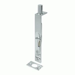 DELTANA 6 Inch Heavy Duty Square Flush Bolt (Polished Chrome Finish)