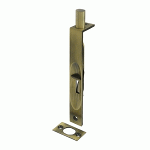 DELTANA 6 Inch Heavy Duty Square Flush Bolt (Antique Brass Finish)