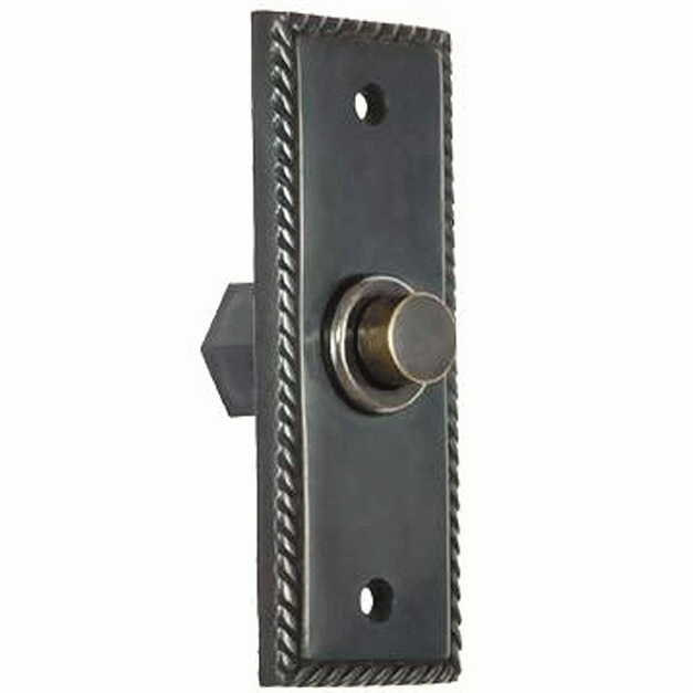 DELTANA 3 1/3 Inch Solid Brass Doorbell Button (Oil Rubbed Bronze Finish)