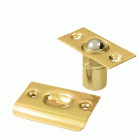 DELTANA 2 1/8 Inch Deltana Solid Brass Ball Catch (PVD Lifetime Polished Brass Finish)