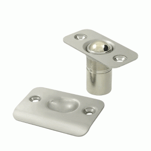 DELTANA 2 1/8 Inch Deltana Solid Brass Round Corners Ball Catch (Brushed Nickel Finish)