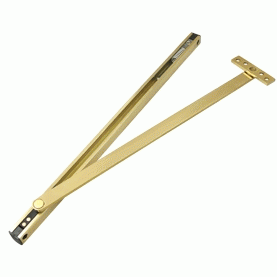 DELTANA Solid Brass Overhead Door Holder (Polished Brass Finish)