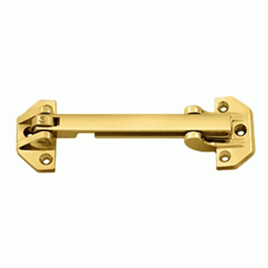 DELTANA Door Guards, Security, Solid Brass 6 3/4" Door Guard (Lifetime Polished Brass Finish)