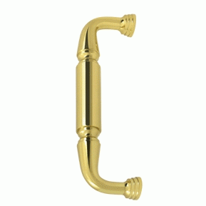 DELTANA 8 Inch Deltana Solid Brass Door Pull (Polished Brass Finish)