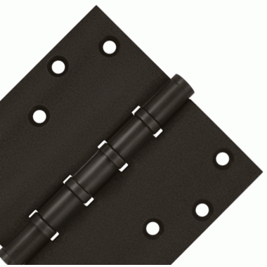 DELTANA 6 Inch X 6 Inch Solid Brass Ball Bearing Square Hinge (Oil Rubbed Bronze Finish)