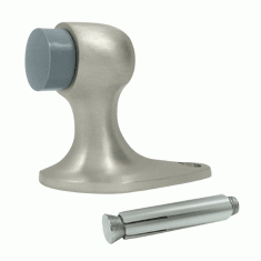 DELTANA Floor Mounted Bumper Door Stop (Brushed Nickel Finish)