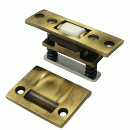 DELTANA 3 1/4 Inch Deltana Solid Brass Heavy Duty Roller Catch (Antique Brass Finish)