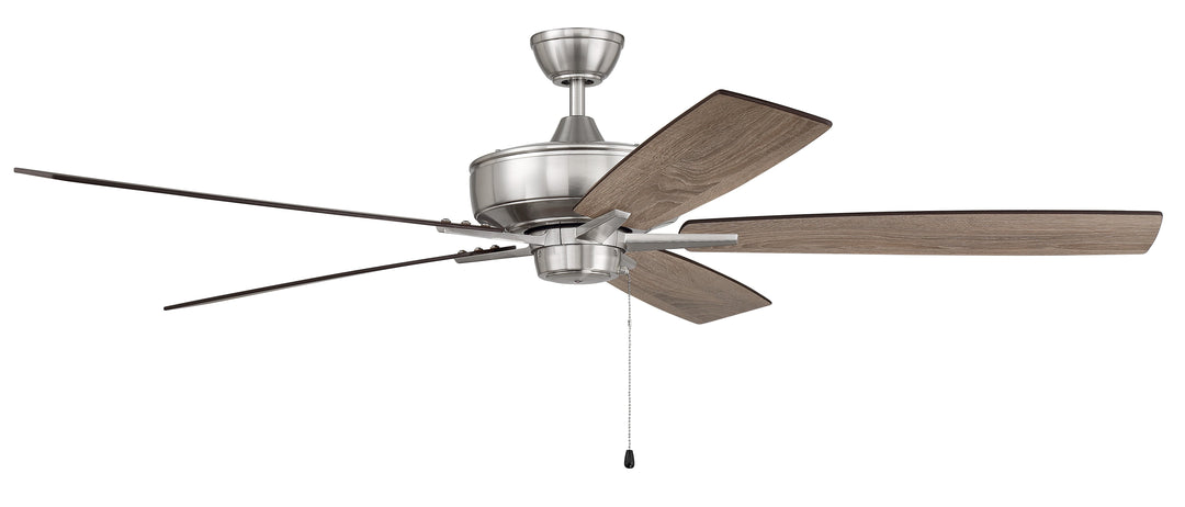 60" Super Pro 60 in Brushed Polished Nickel w/ Driftwood/Grey Walnut Blades CRAFTMADE