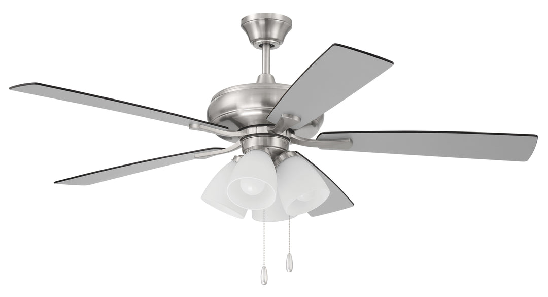 CRAFTMADE 52" Eos Frost 4 Light in Brushed Polished Nickel w/ Brushed Nickel/Greywood Blades