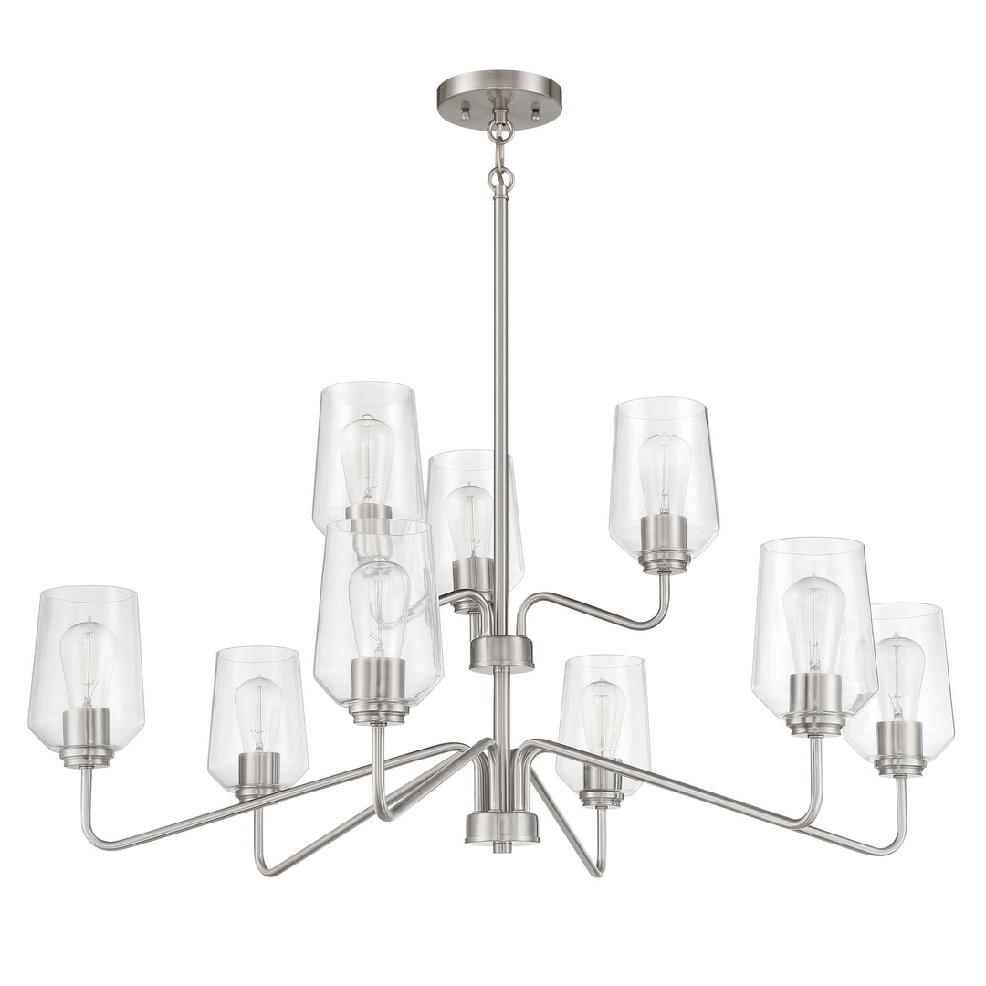 CRAFTMADE Shayna 9 Light Chandelier in Brushed Polished Nickel