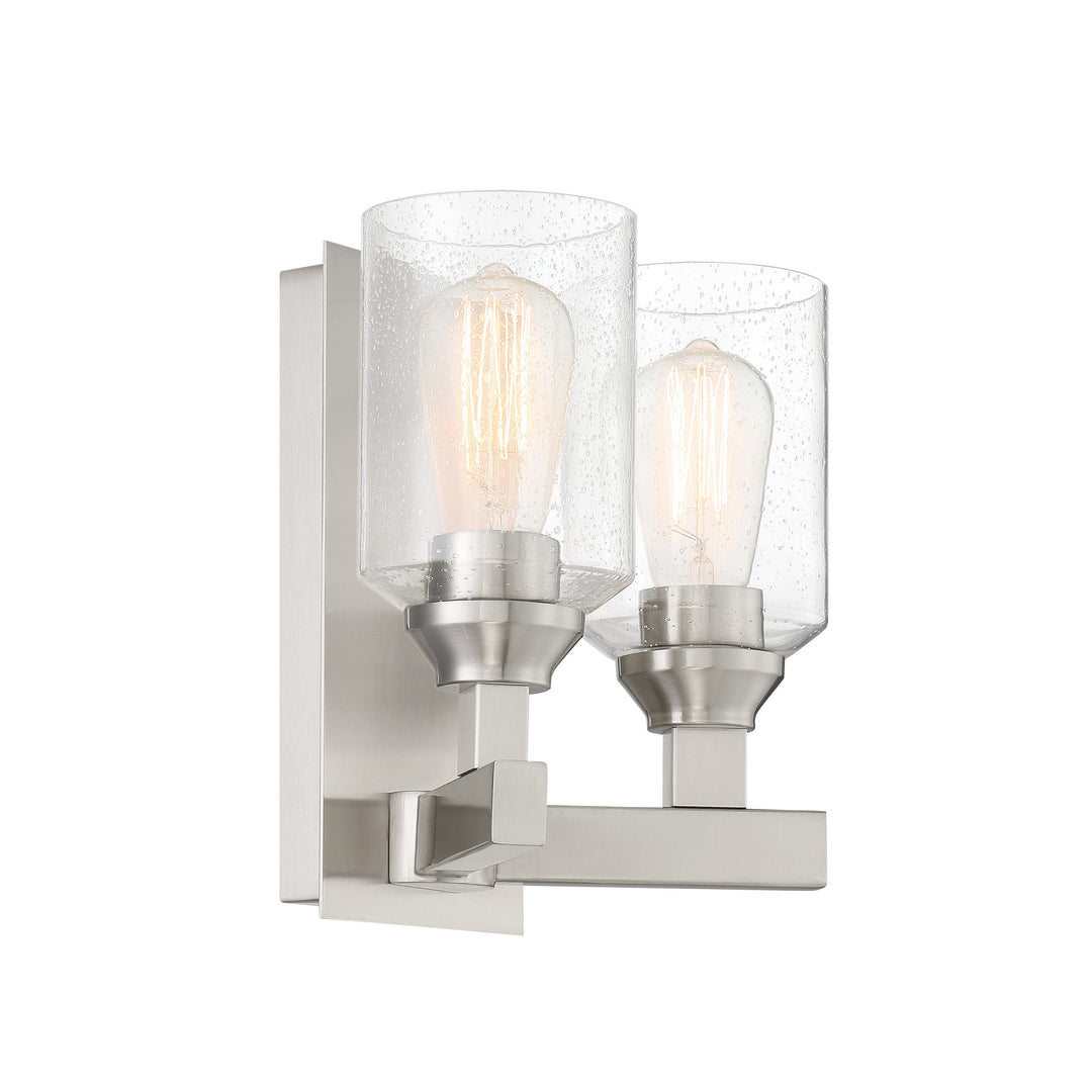 CRAFTMADE Chicago 2 Light Wall Sconce in Brushed Polished Nickel