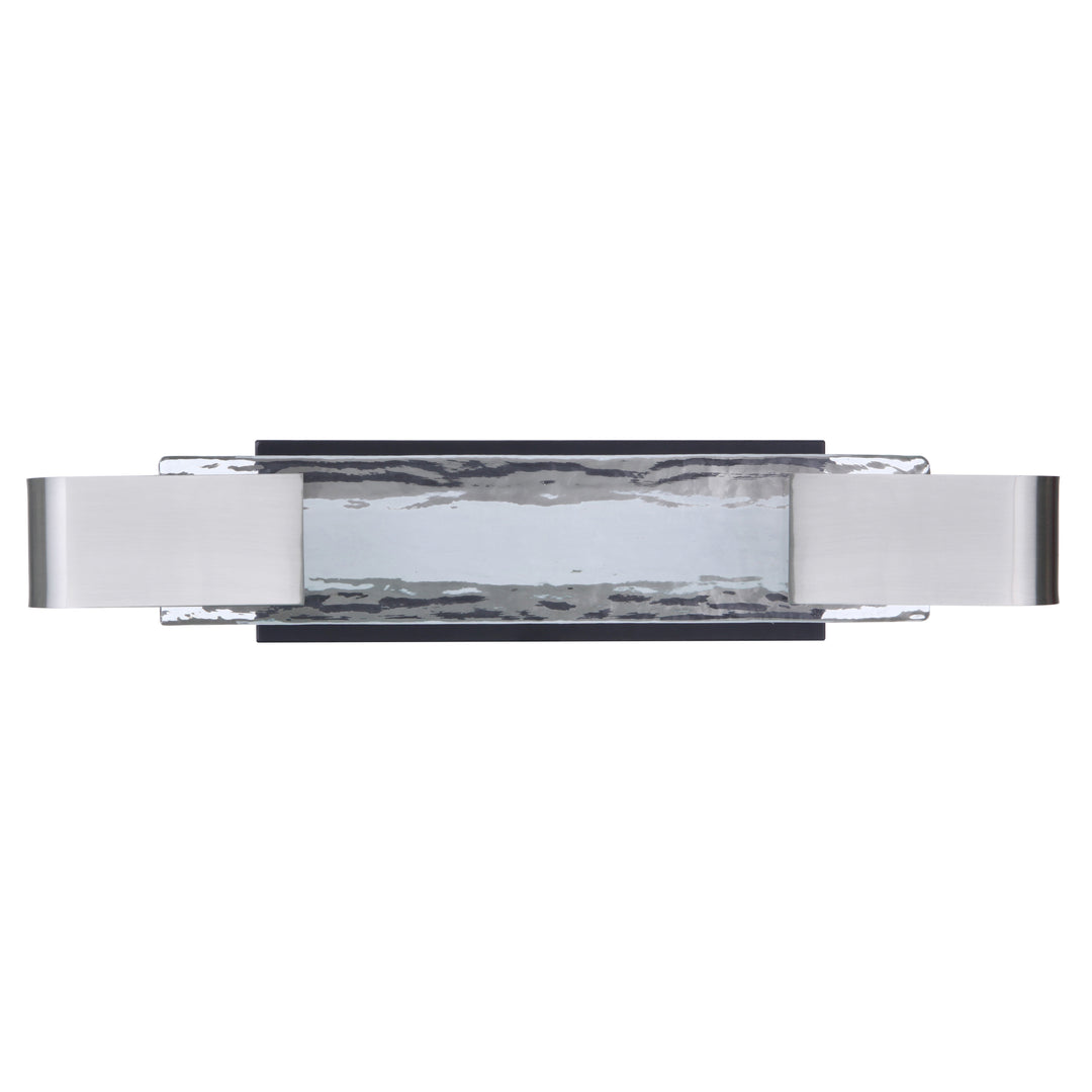 CRAFTMADE Harmony 1 Light LED Vanity in Flat Black/Polished Nickel