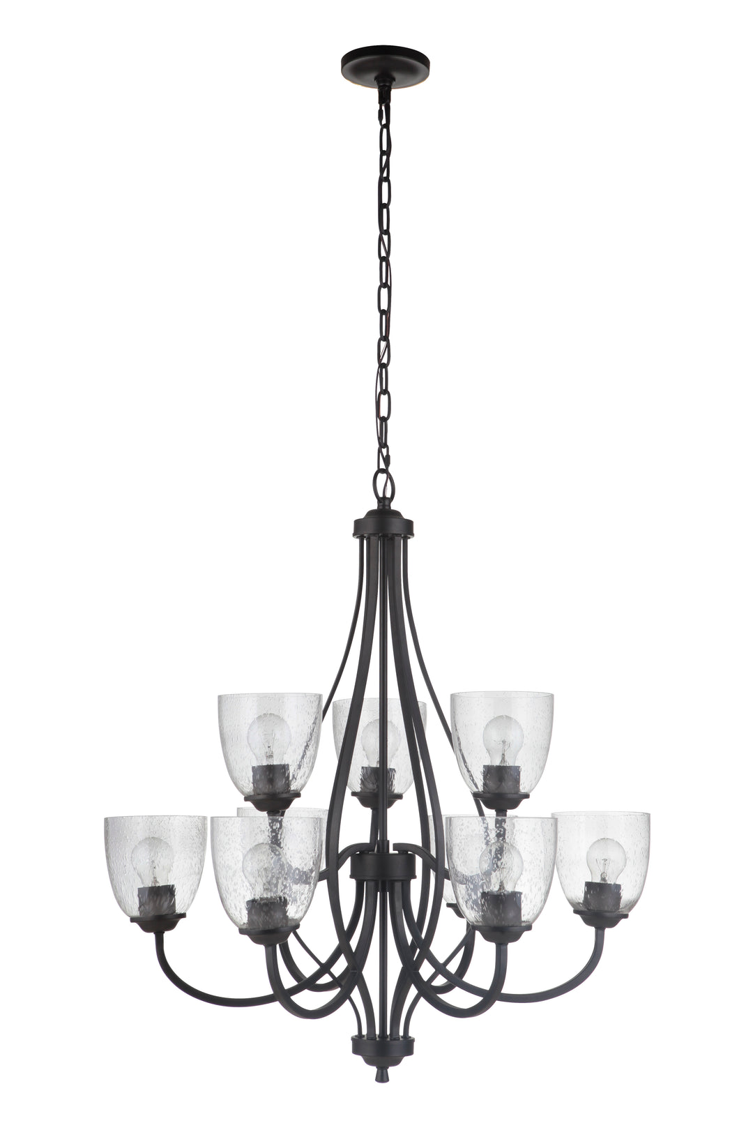 CRAFTMADE Serene 9 Light Chandelier in Espresso