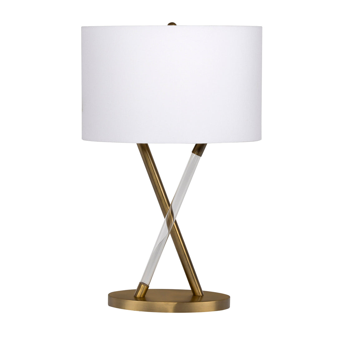 CRAFTMADE 1 Light Metal/Acrylic Base Table Lamp in Satin Brass