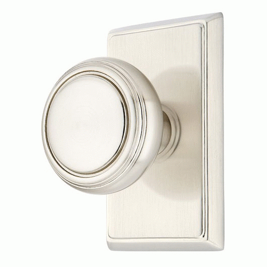 EMTEK Emtek 820NW Norwich Classic Brass Door Knobset Satin Nickel Knobset