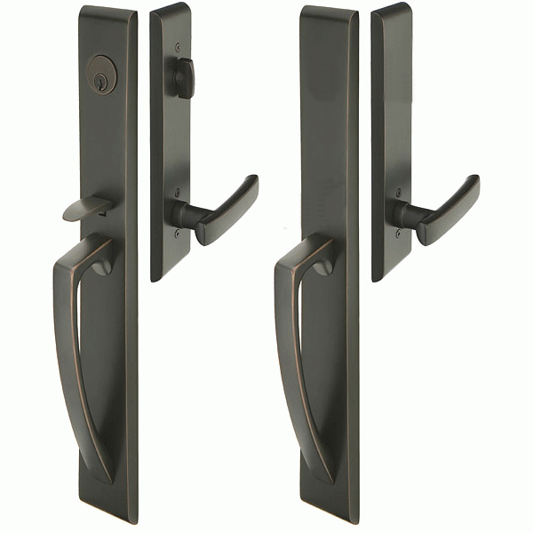 EMTEK Solid Brass Hera Style Mortise Entryway Set (Oil Rubbed Bronze Finish)