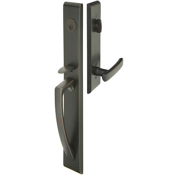 EMTEK Solid Brass Hera Style Mortise Entryway Set (Oil Rubbed Bronze Finish)