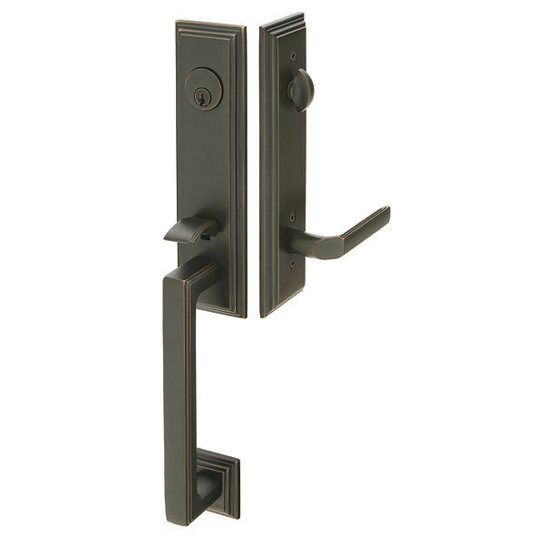 EMTEK Solid Brass Wilshire Style Entryway Set (Oil Rubbed Bronze Finish)