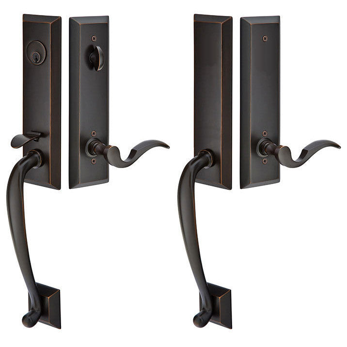 EMTEK Solid Brass Adams Style Entryway Set (Oil Rubbed Bronze Finish)