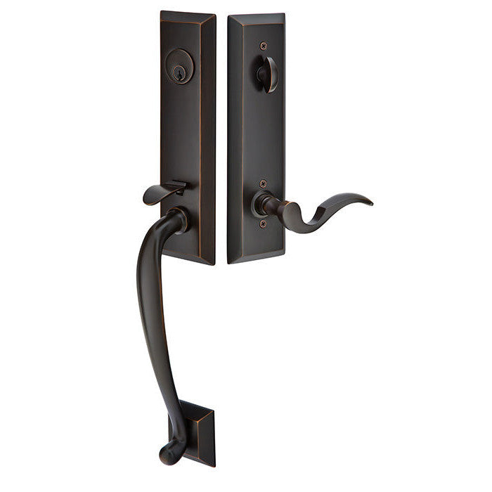 EMTEK Solid Brass Adams Style Entryway Set (Oil Rubbed Bronze Finish)