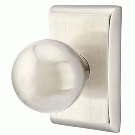 EMTEK Emtek Solid Brass Orb Door Knob Set With Neos Rosette