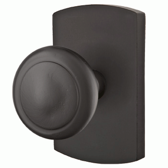 EMTEK Emtek Solid Brass Sandcast Butte Door Knob Rounded Rectangular Rosette