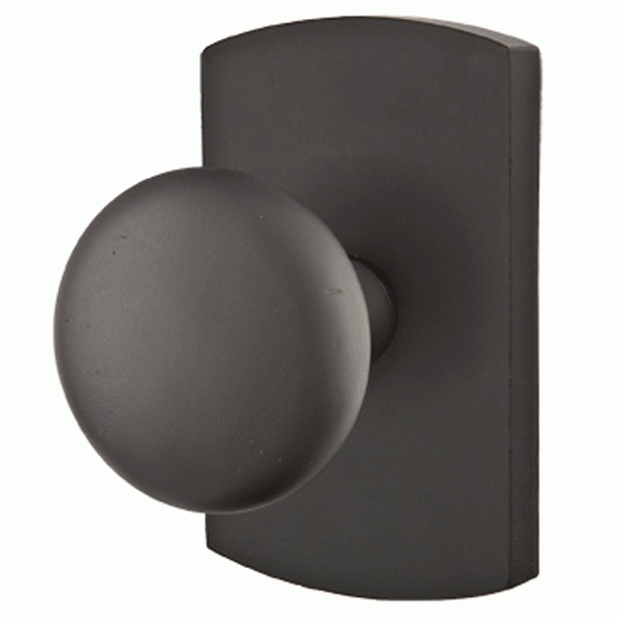 EMTEK Solid Brass Sandcast Winchester Door Knob Set With Rounded Rectangular Rosette (Several Finish Options)