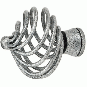 EMTEK 1 1/2 Inch Wrought Steel Flanders Knob (Satin Steel Finish)