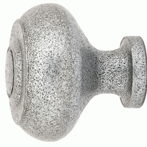 EMTEK 1 1/4 Inch Wrought Steel Brittany Knob (Satin Steel Finish)