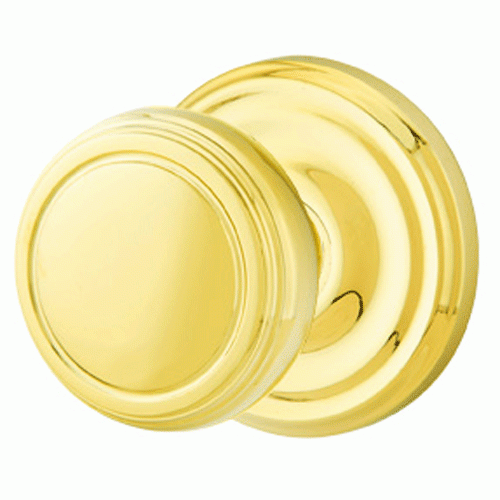 EMTEK Solid Brass Norwich Door Knob Set With Regular Rosette