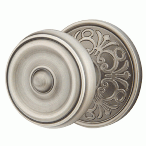 EMTEK Emtek Solid Brass Waverly Door Knob Set With Lancaster Rosette