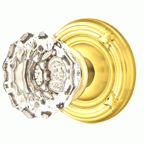 EMTEK Emtek Crystal Astoria Door Knob Set With Ribbon & Reed Rosette