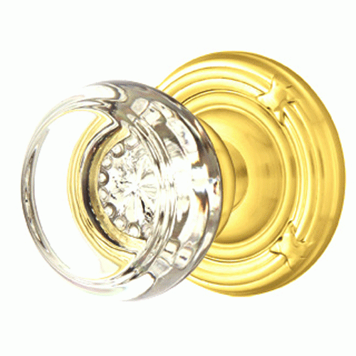 EMTEK Emtek Crystal Georgetown Door Knob Set With Ribbon & Reed Rosette