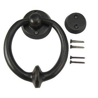 EMTEK Emtek 86060 4" Height Bronze Door Knocker and Ring Pull Flat Black