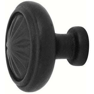 EMTEK 1 Inch Tuscany Bronze Round Knob (Flat Black)