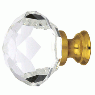 EMTEK 1 3/4 Inch Diamond Wardrobe Knob (Antique Brass Finish)