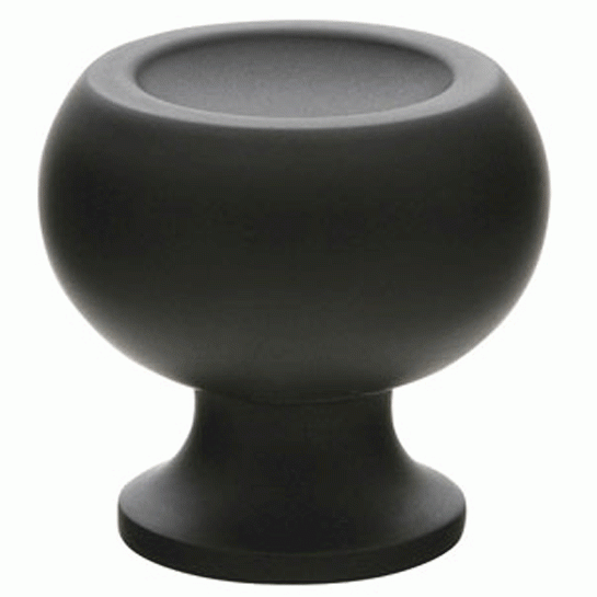 EMTEK Emtek 1 1/4 Inch Solid Brass Atomic Knob (Flat Black Finish)