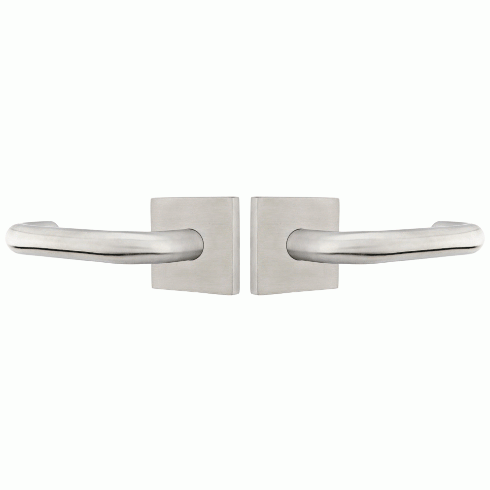 EMTEK Stainless Steel Cologne Lever With Square Rosette