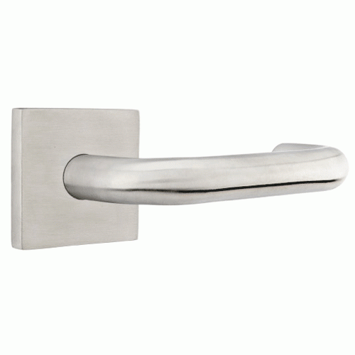 EMTEK Stainless Steel Cologne Lever With Square Rosette