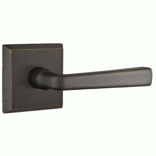 EMTEK Solid Brass Sandcast Cimarron Lever With Square Rosette