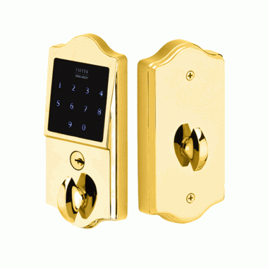 EMTEK Emtek E3002PVD EMTouch Electronic Touchscreen Keypad Deadbolt (Polished Brass Finish)