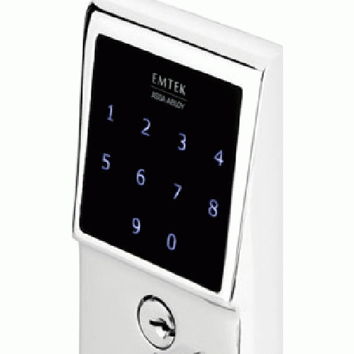 EMTEK Emtek E3020 Door Hardware EMTouch Brass Keypad Deadbolt (Polished Chrome Finish)