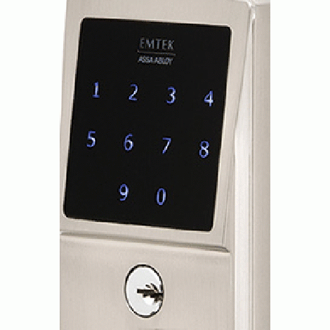 EMTEK Emtek E4002 Electronic Keypad Lever Set (Brushed Nickel Finish)